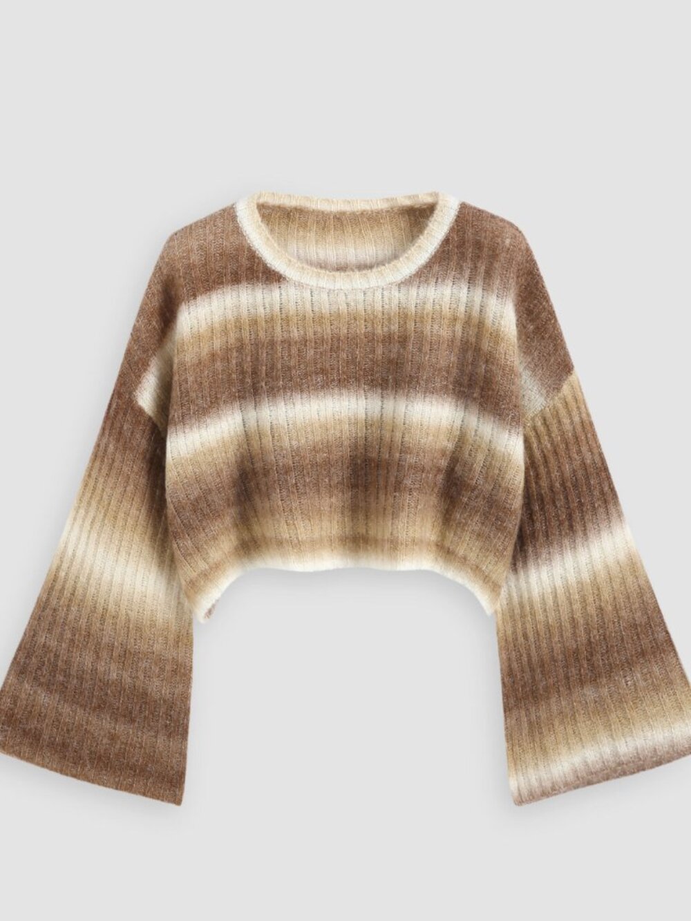 Cider 4X Gradient Stripe Bell Sleeve Sweater